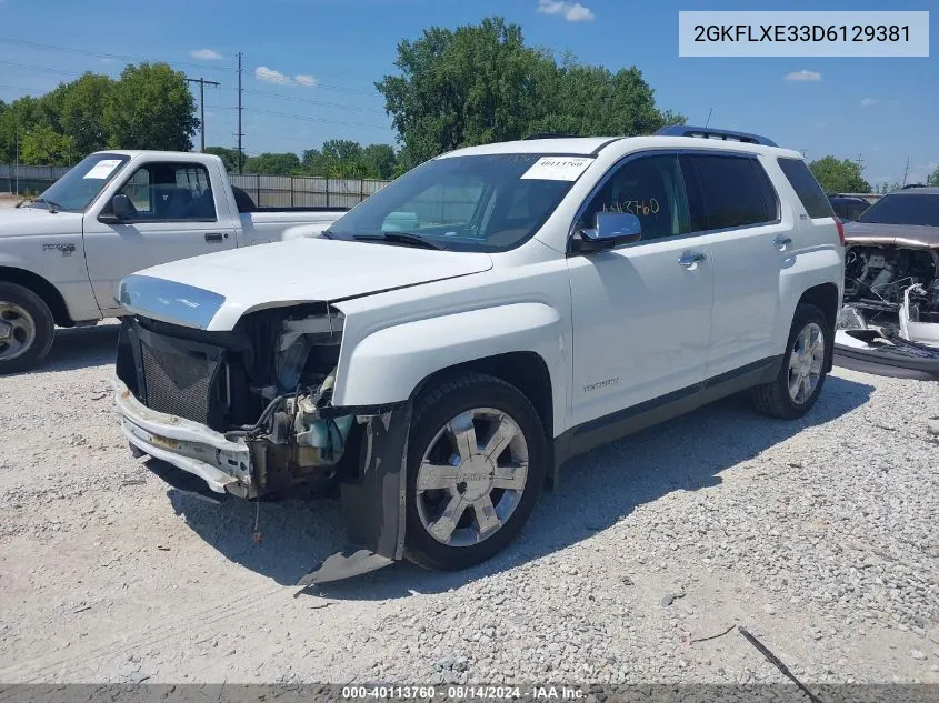 2013 GMC Terrain Slt-2 VIN: 2GKFLXE33D6129381 Lot: 40113760