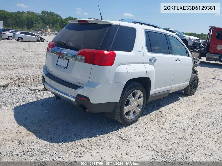 2013 GMC Terrain Slt-2 VIN: 2GKFLXE33D6129381 Lot: 40113760