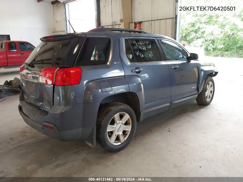 2013 GMC Terrain Sle-2 VIN: 2GKFLTEK7D6420501 Lot: 40131462