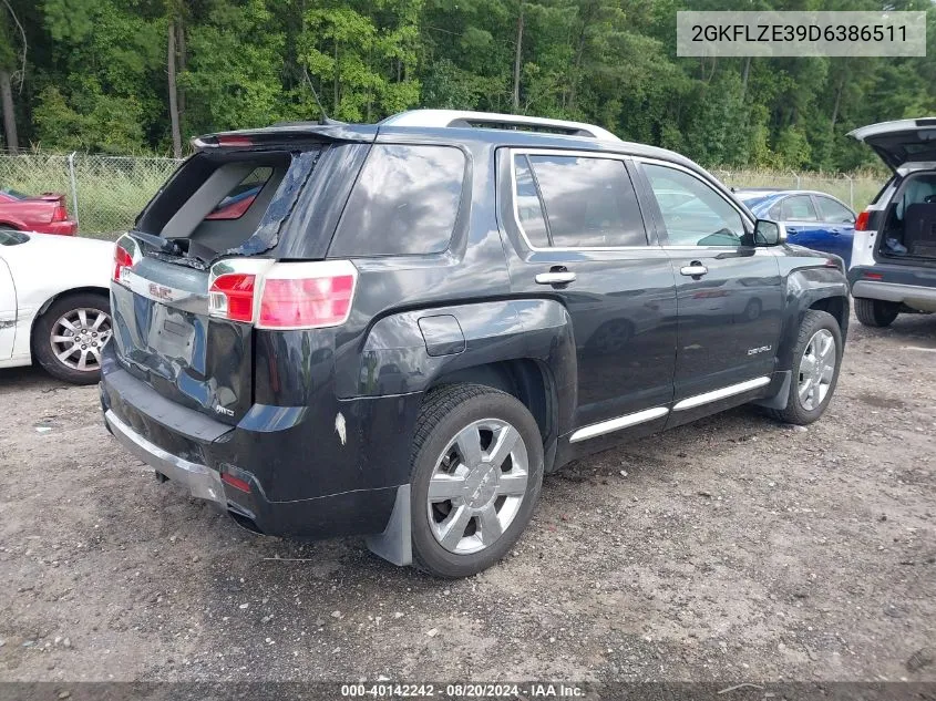 2013 GMC Terrain Denali VIN: 2GKFLZE39D6386511 Lot: 40142242