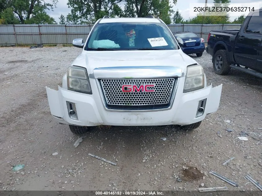 2013 GMC Terrain Denali VIN: 2GKFLZE37D6352714 Lot: 40145193