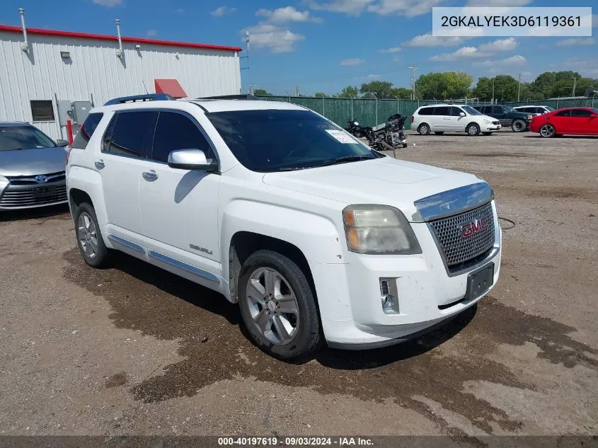 2013 GMC Terrain Denali VIN: 2GKALYEK3D6119361 Lot: 40197619