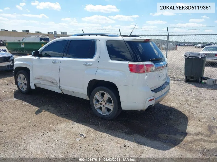 2013 GMC Terrain Denali VIN: 2GKALYEK3D6119361 Lot: 40197619