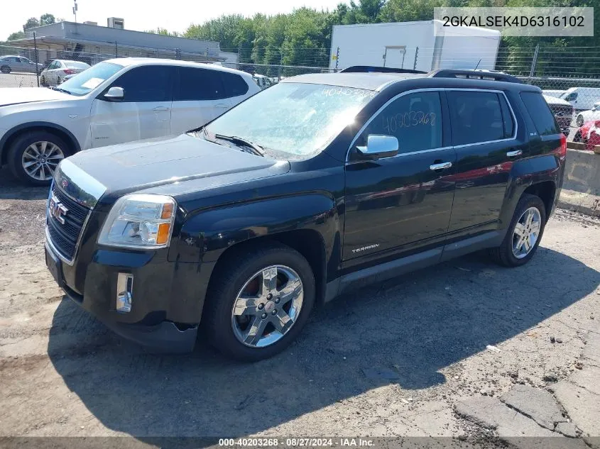 2013 GMC Terrain Sle-2 VIN: 2GKALSEK4D6316102 Lot: 40203268