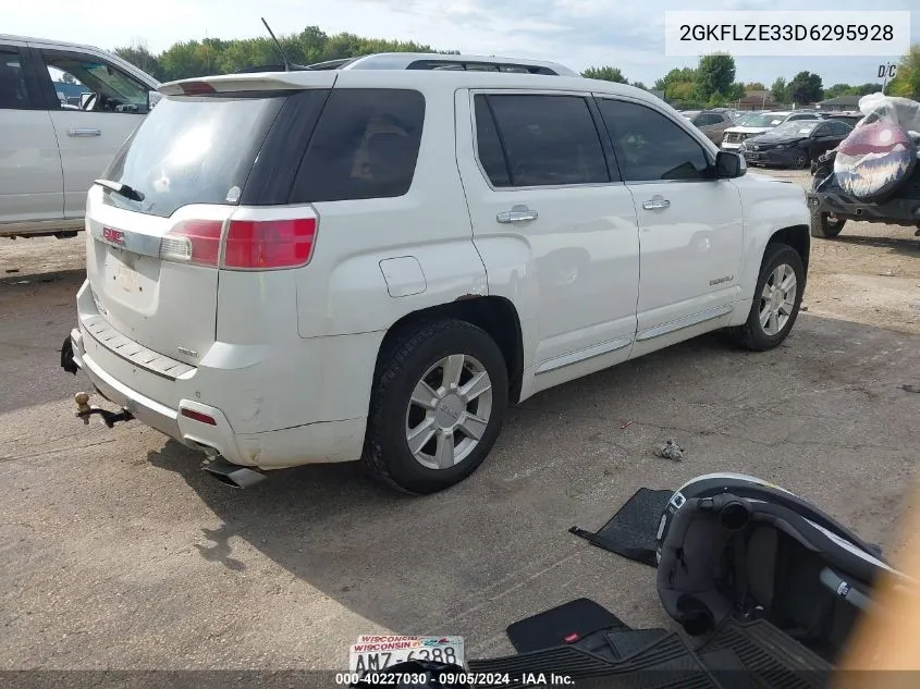 2013 GMC Terrain Denali VIN: 2GKFLZE33D6295928 Lot: 40227030