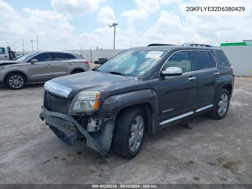 2013 GMC Terrain Denali VIN: 2GKFLYE32D6380429 Lot: 40230334