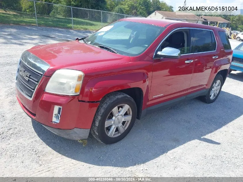 2013 GMC Terrain Sle-1 VIN: 2GKALMEK6D6151004 Lot: 40238046