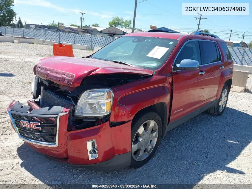 2013 GMC Terrain Slt-2 VIN: 2GKFLWE34D6374989 Lot: 40255948