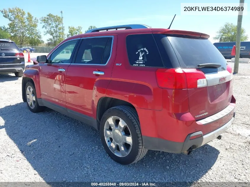 2013 GMC Terrain Slt-2 VIN: 2GKFLWE34D6374989 Lot: 40255948