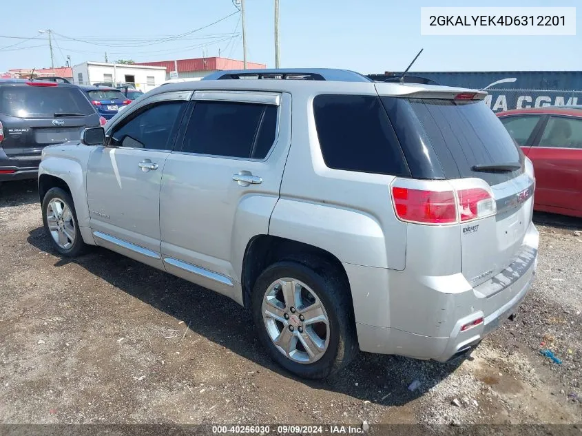 2013 GMC Terrain Denali VIN: 2GKALYEK4D6312201 Lot: 40256030