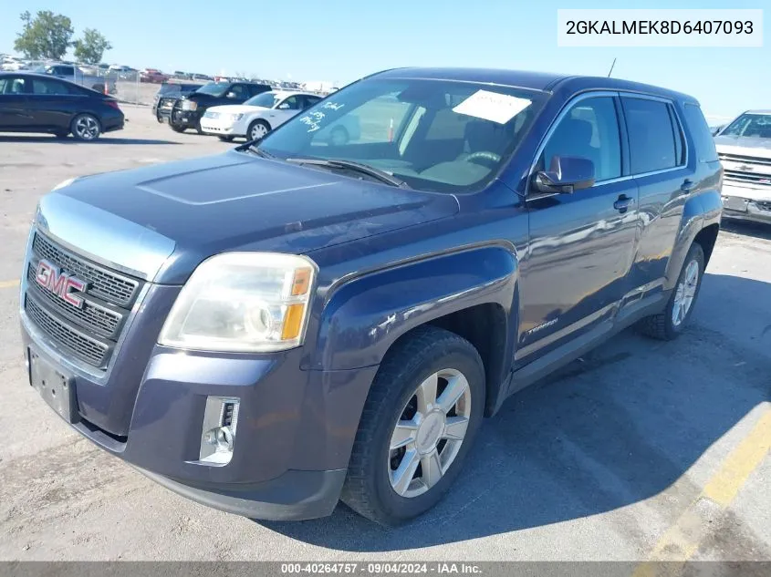 2013 GMC Terrain Sle-1 VIN: 2GKALMEK8D6407093 Lot: 40264757