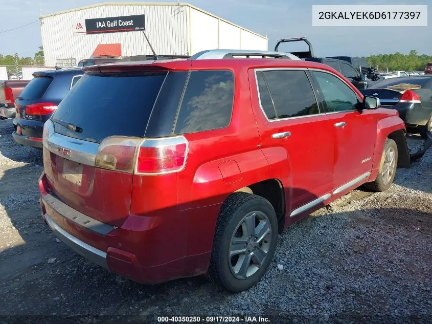 2013 GMC Terrain Denali VIN: 2GKALYEK6D6177397 Lot: 40350250