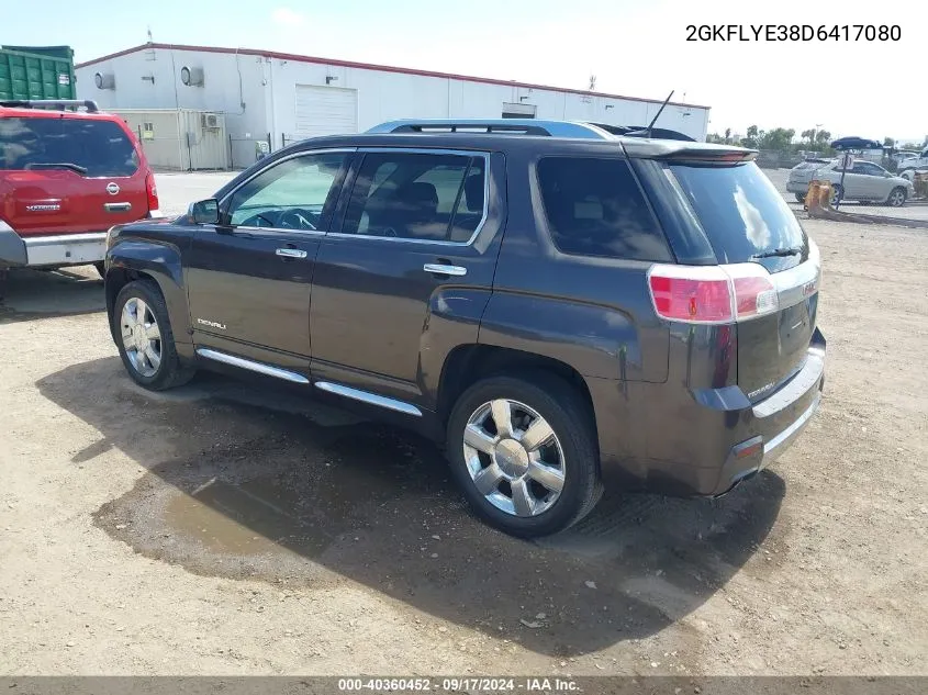 2013 GMC Terrain Denali VIN: 2GKFLYE38D6417080 Lot: 40360452