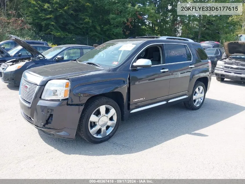 2013 GMC Terrain Denali VIN: 2GKFLYE33D6177615 Lot: 40367418