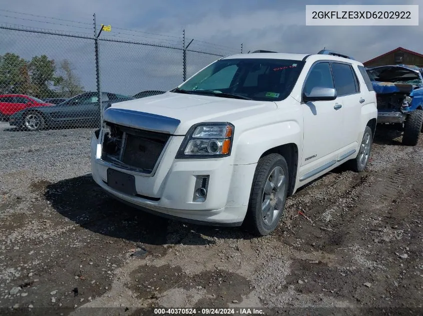 2013 GMC Terrain Denali VIN: 2GKFLZE3XD6202922 Lot: 40370524