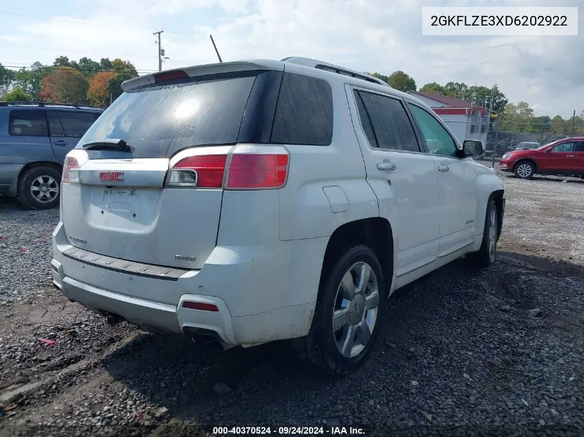 2013 GMC Terrain Denali VIN: 2GKFLZE3XD6202922 Lot: 40370524