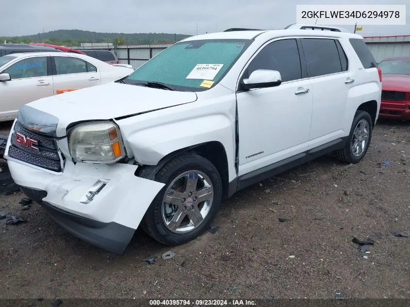 2013 GMC Terrain Slt VIN: 2GKFLWE34D6294978 Lot: 40395794