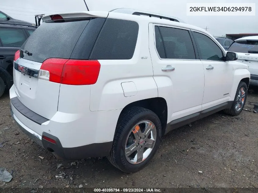 2013 GMC Terrain Slt VIN: 2GKFLWE34D6294978 Lot: 40395794