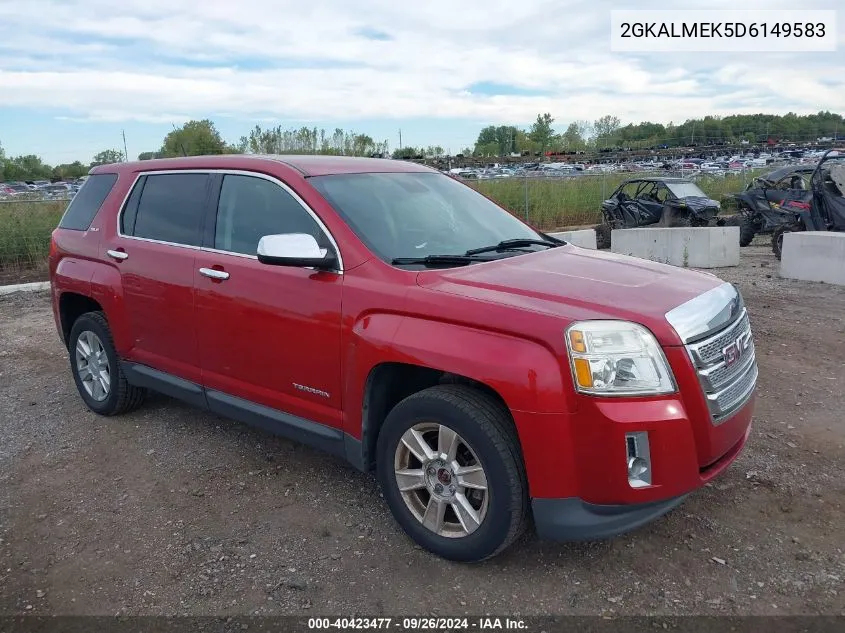 2013 GMC Terrain Sle VIN: 2GKALMEK5D6149583 Lot: 40423477