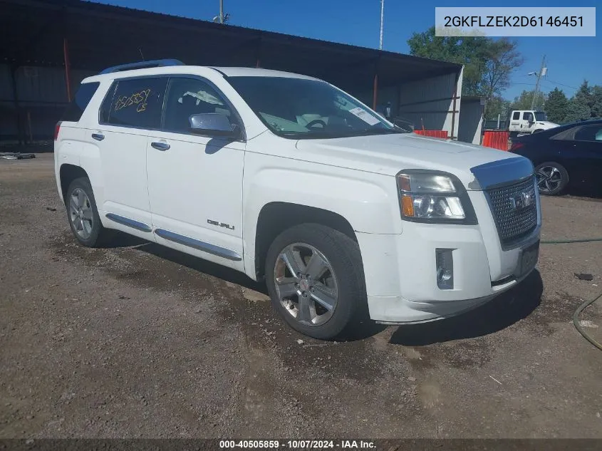 2013 GMC Terrain Denali VIN: 2GKFLZEK2D6146451 Lot: 40505859