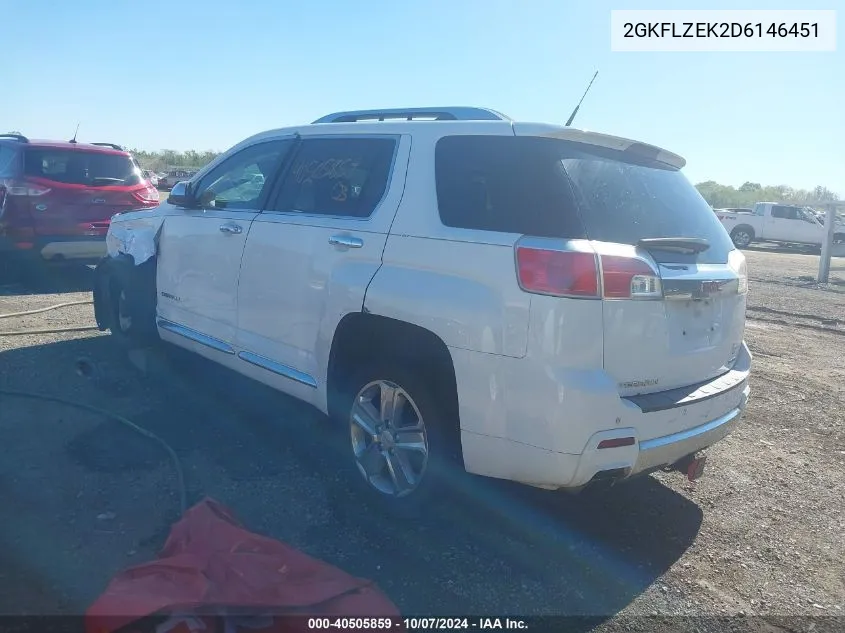 2013 GMC Terrain Denali VIN: 2GKFLZEK2D6146451 Lot: 40505859