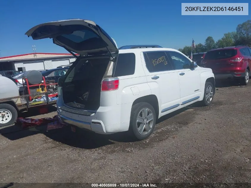 2013 GMC Terrain Denali VIN: 2GKFLZEK2D6146451 Lot: 40505859