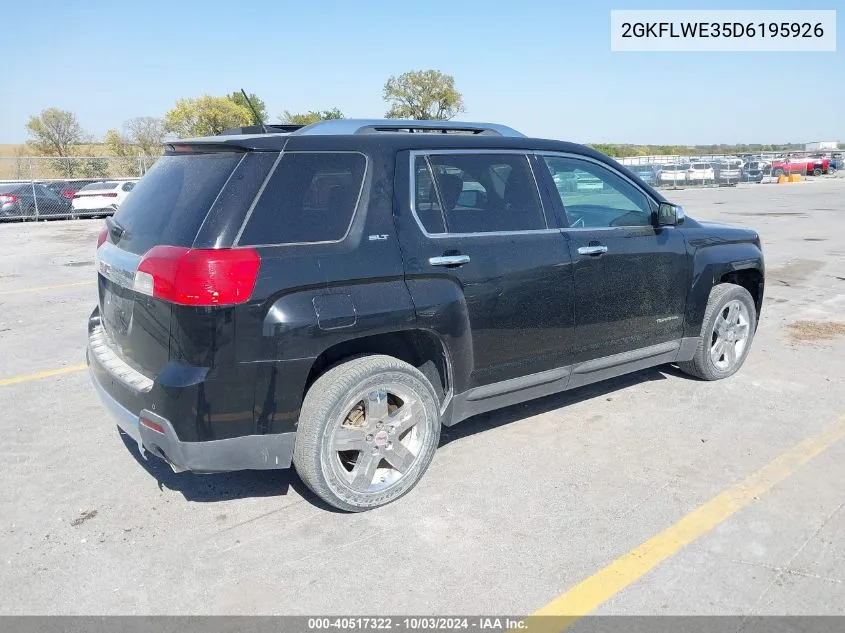 2013 GMC Terrain Slt VIN: 2GKFLWE35D6195926 Lot: 40517322