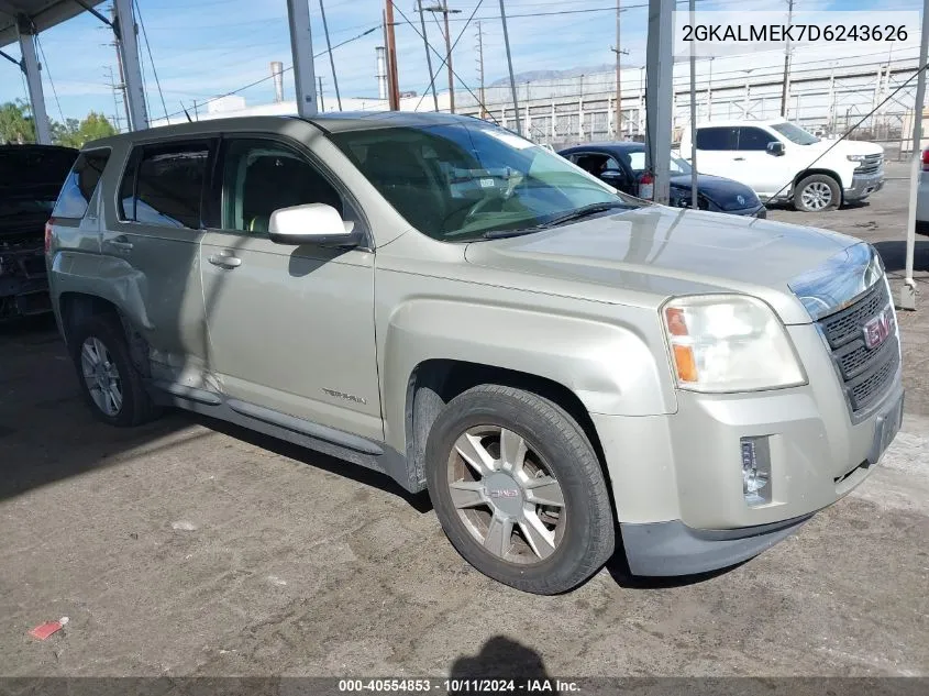 2013 GMC Terrain Sle VIN: 2GKALMEK7D6243626 Lot: 40554853