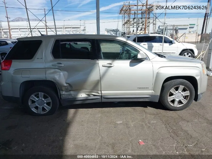 2013 GMC Terrain Sle VIN: 2GKALMEK7D6243626 Lot: 40554853