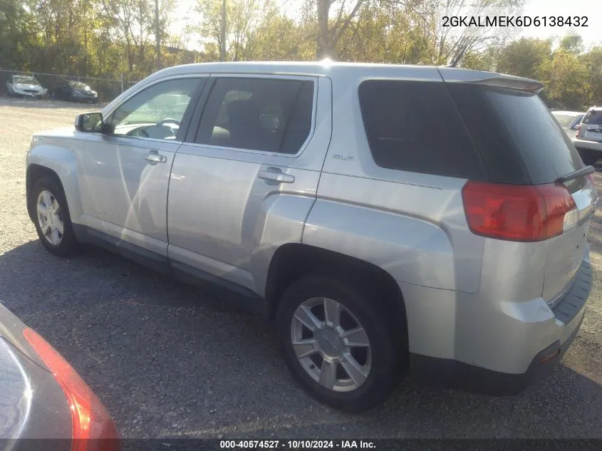 2013 GMC Terrain Sle-1 VIN: 2GKALMEK6D6138432 Lot: 40574527