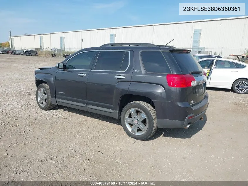 2013 GMC Terrain Sle VIN: 2GKFLSE38D6360361 Lot: 40579168