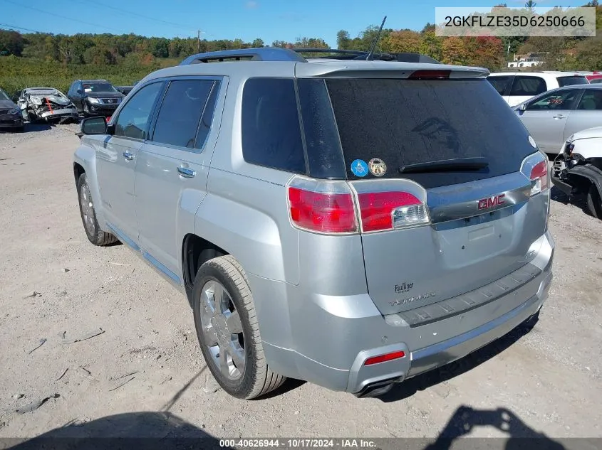 2013 GMC Terrain Denali VIN: 2GKFLZE35D6250666 Lot: 40626944