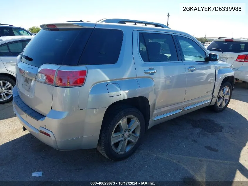 2013 GMC Terrain Denali VIN: 2GKALYEK7D6339988 Lot: 40629673