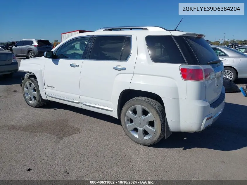 2013 GMC Terrain Denali VIN: 2GKFLYE39D6384204 Lot: 40631062