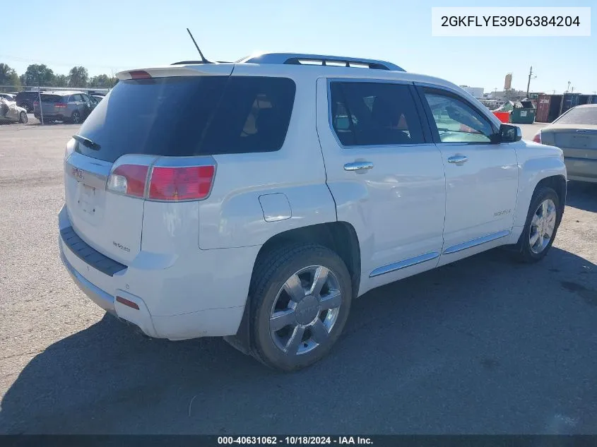 2013 GMC Terrain Denali VIN: 2GKFLYE39D6384204 Lot: 40631062