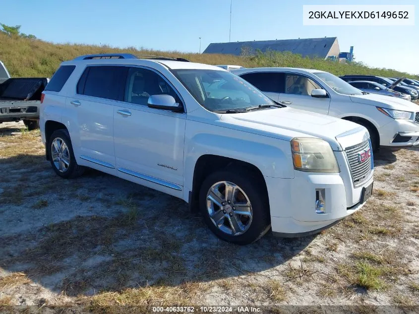 2013 GMC Terrain Denali VIN: 2GKALYEKXD6149652 Lot: 40633762