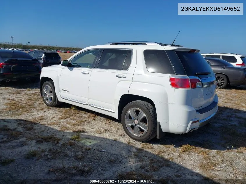 2013 GMC Terrain Denali VIN: 2GKALYEKXD6149652 Lot: 40633762