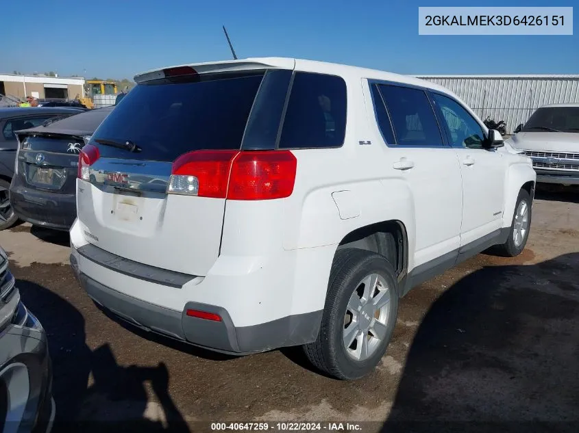 2013 GMC Terrain Sle-1 VIN: 2GKALMEK3D6426151 Lot: 40647259