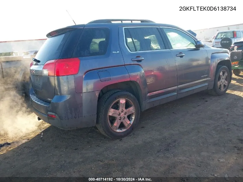 2013 GMC Terrain Sle-2 VIN: 2GKFLTEK0D6138734 Lot: 40714192