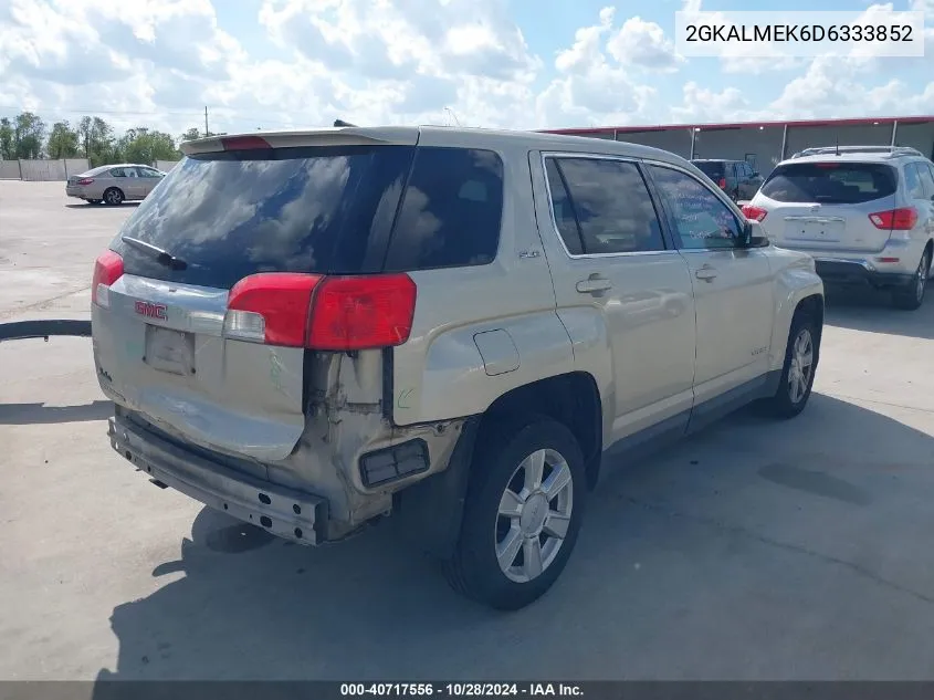 2013 GMC Terrain Sle-1 VIN: 2GKALMEK6D6333852 Lot: 40717556