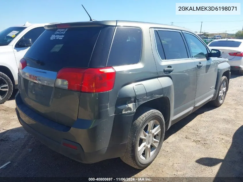 2013 GMC Terrain Sle-1 VIN: 2GKALMEK3D6198071 Lot: 40800697