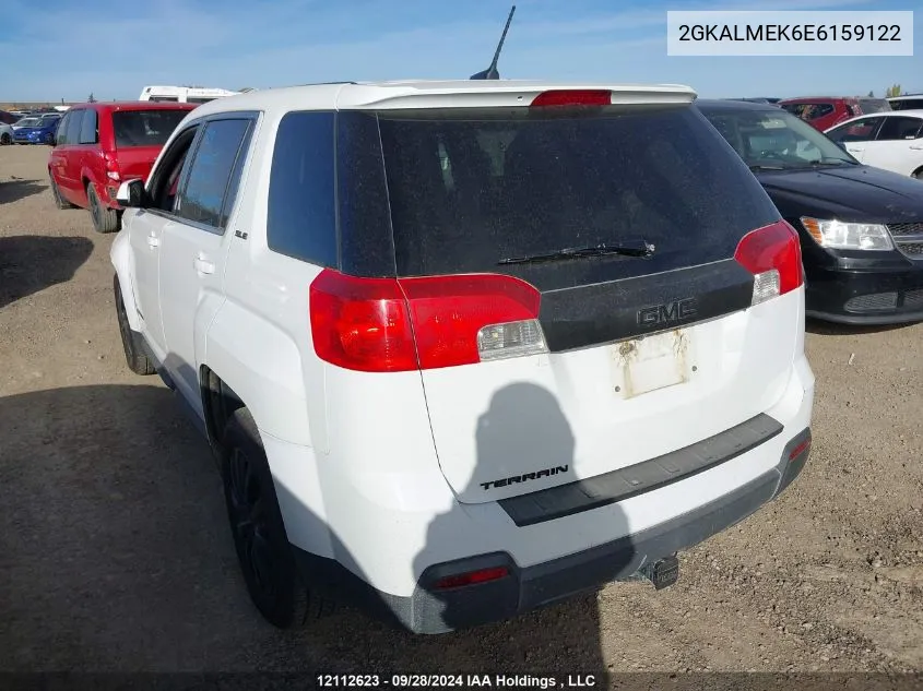 2014 GMC Terrain Sle VIN: 2GKALMEK6E6159122 Lot: 12112623