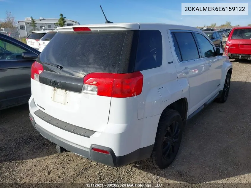 2014 GMC Terrain Sle VIN: 2GKALMEK6E6159122 Lot: 12112623