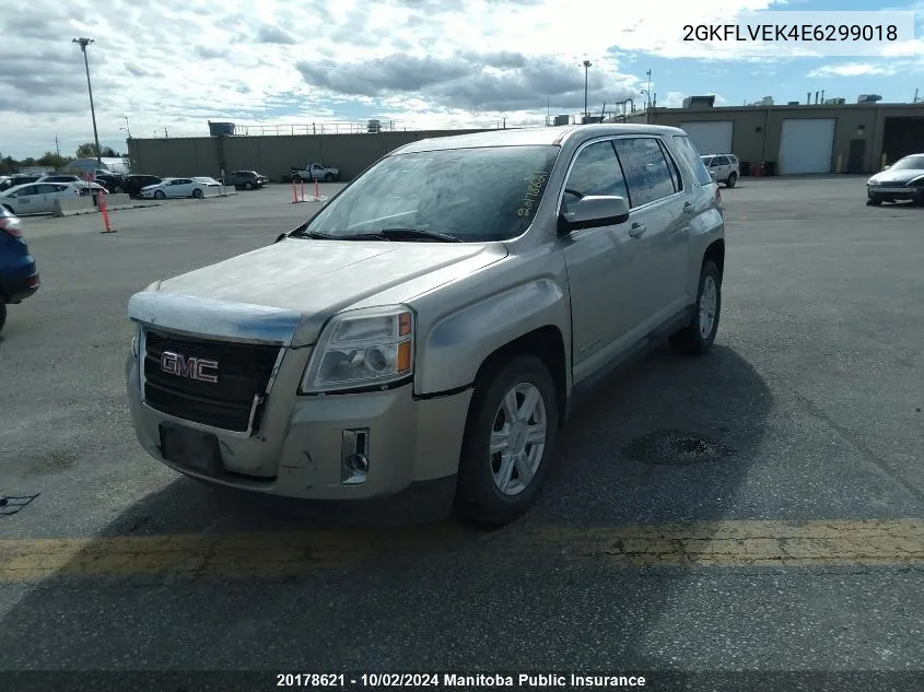 2014 GMC Terrain Sle VIN: 2GKFLVEK4E6299018 Lot: 20178621