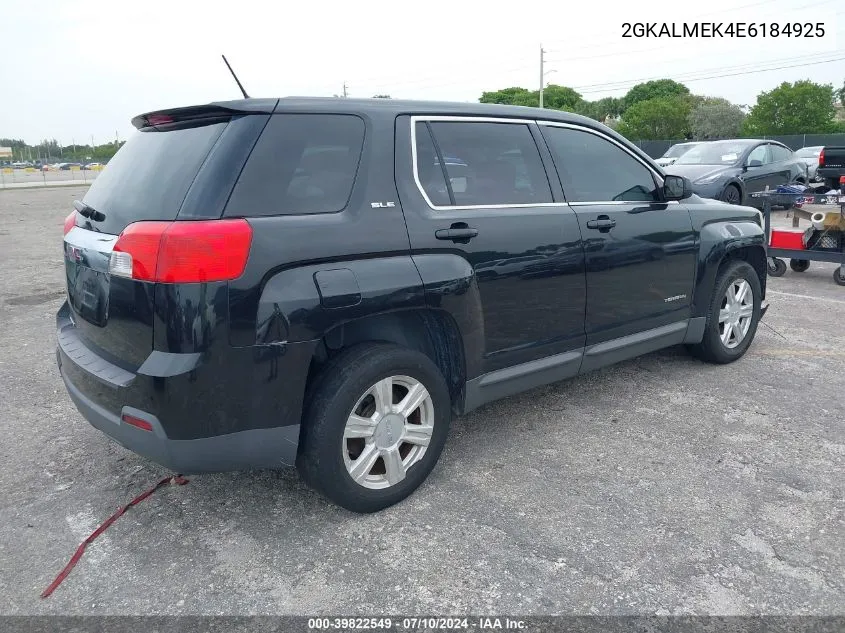 2014 GMC Terrain Sle-1 VIN: 2GKALMEK4E6184925 Lot: 39822549