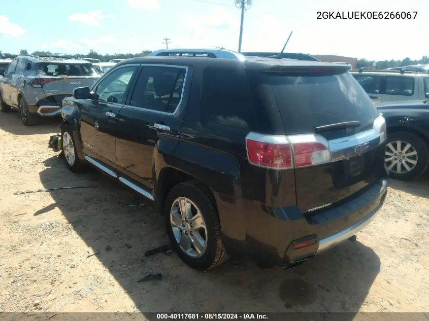 2014 GMC Terrain Denali VIN: 2GKALUEK0E6266067 Lot: 40117681