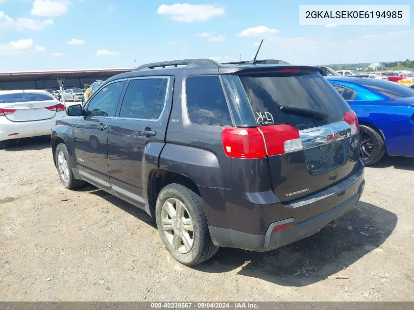 2014 GMC Terrain Slt-1 VIN: 2GKALSEK0E6194985 Lot: 40238567