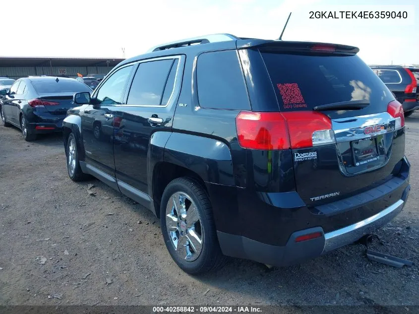 2014 GMC Terrain Slt-2 VIN: 2GKALTEK4E6359040 Lot: 40258842