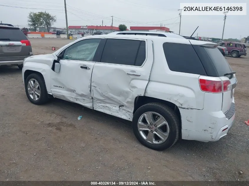 2014 GMC Terrain Denali VIN: 2GKALUEK4E6146398 Lot: 40326134