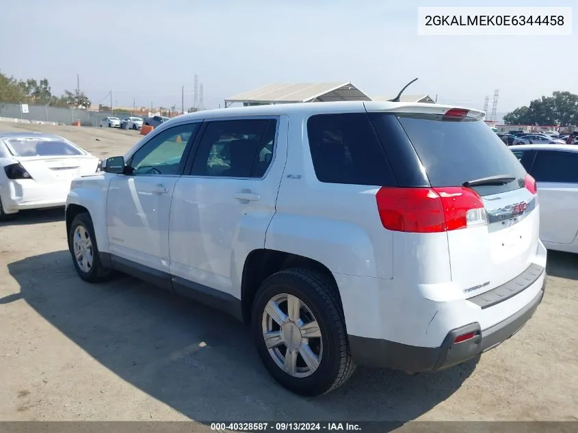 2GKALMEK0E6344458 2014 GMC Terrain Sle